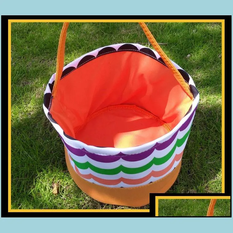 halloween festives candy basket bags polka dot tote bag eggses toy storage sacks funny trick or treat