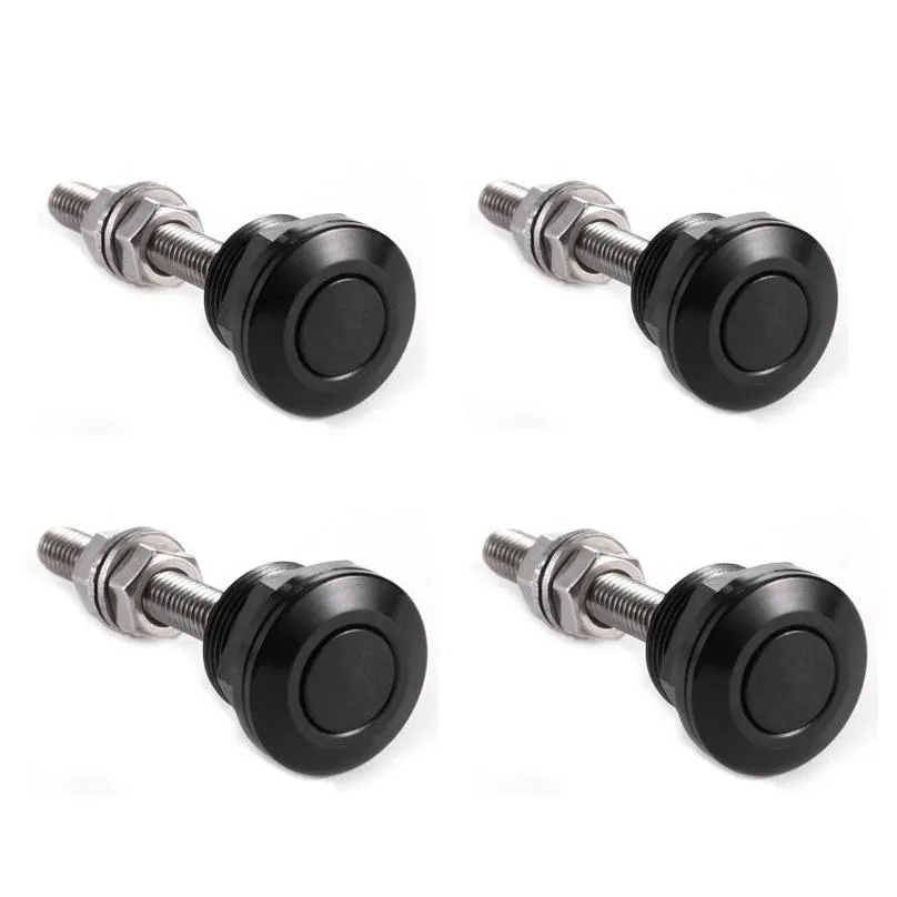 22mm 4pcs universal car push button bonnet hood pin lock clip kit quick release sexy engine bonnets accessories styling