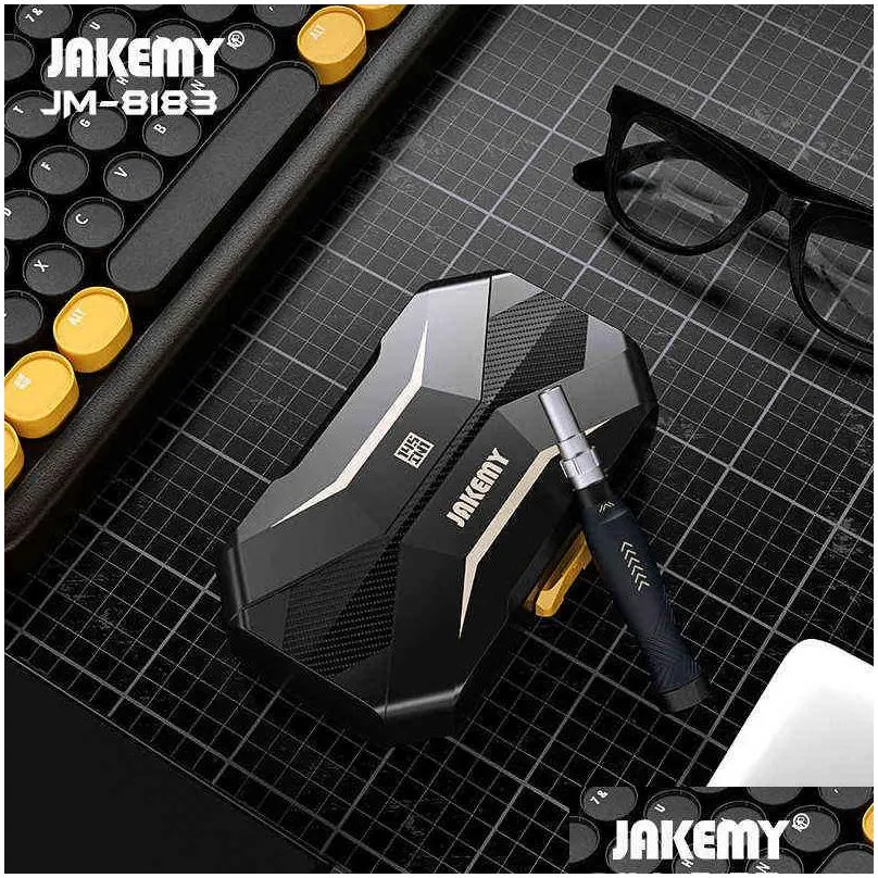 jakemy jm8183 precision screwdriver set magnetic screw driver crv bits for mobile phone computer tablet repair hand tools h220510