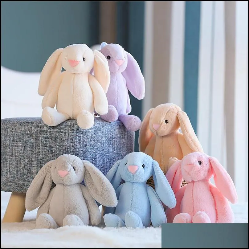 30cm easter rabbit toy festive soft plush bunny doll long ears stuffed rabbits comfort kids sleeping dolls sofa bed cushion decor