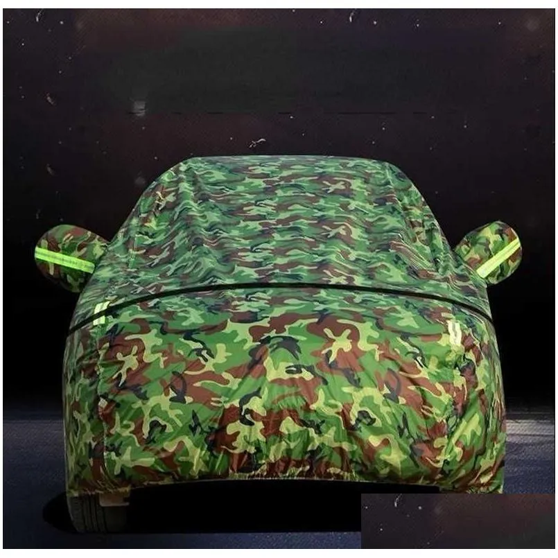car sunshade waterproof camouflage car covers outdoor sun protection cover for car reflector dust rain snow protective210d oxford clothes