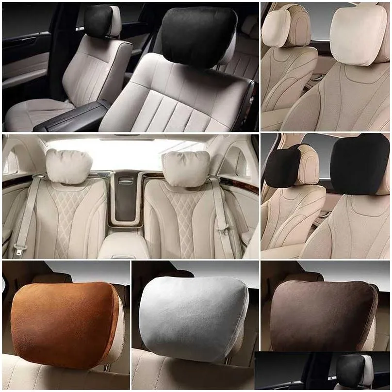 seat cushions 1pair car headrest  design s class super soft pillow for mercedes for benz adjustable neck rest pillow car accessories