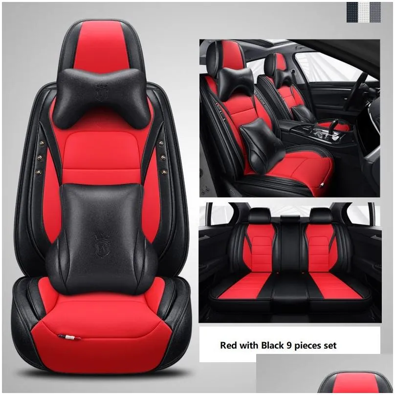 car accessory seat cover for sedan suv durable high quality leather universal five seats set cushion mats including front and back covers fashionable multi