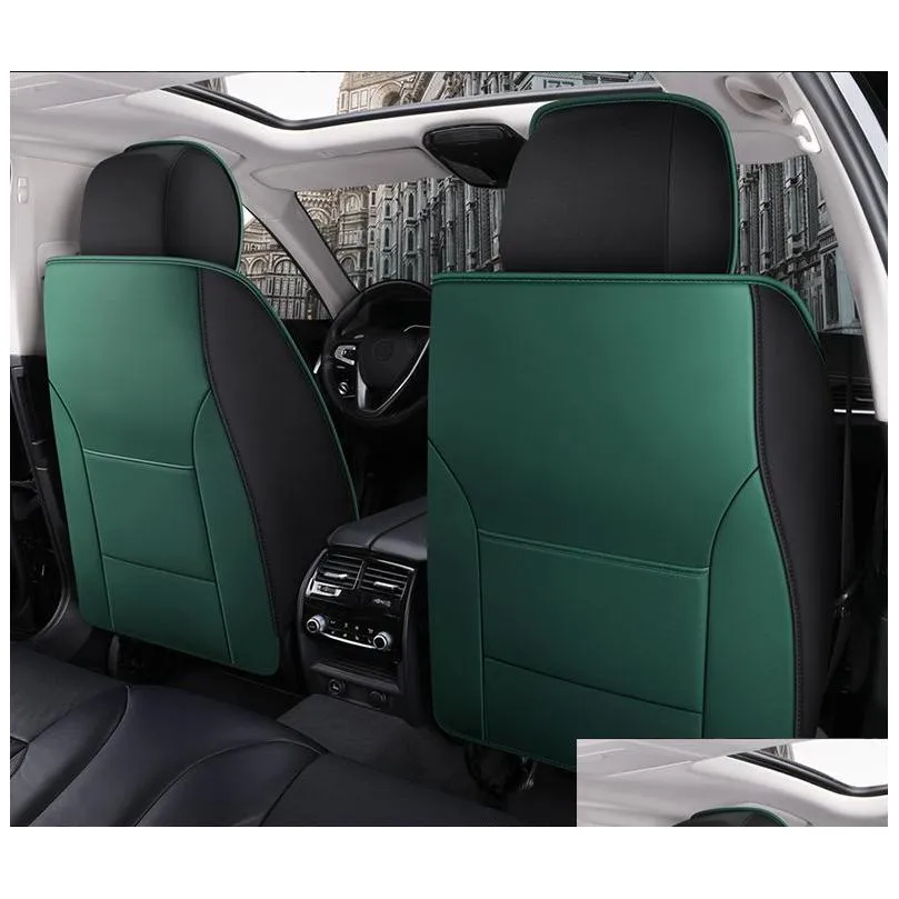 car accessory seat cover for sedan suv durable high quality leather universal five seats set cushion including front and rear covers full covered coffee design