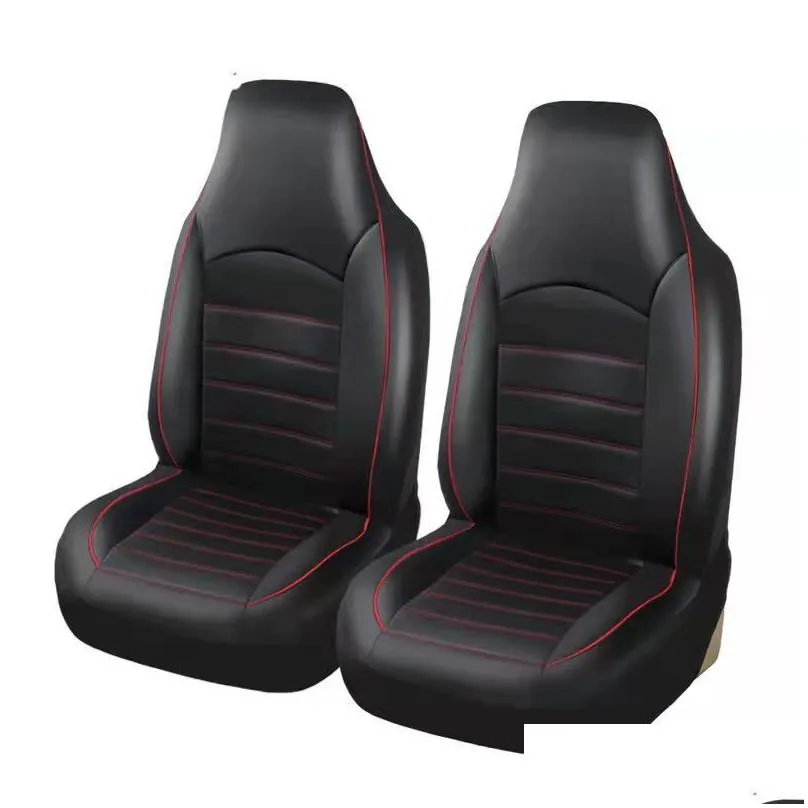 car seat covers universal seat cover leather for front seats headrests connected with seats car interior accessories for sport car