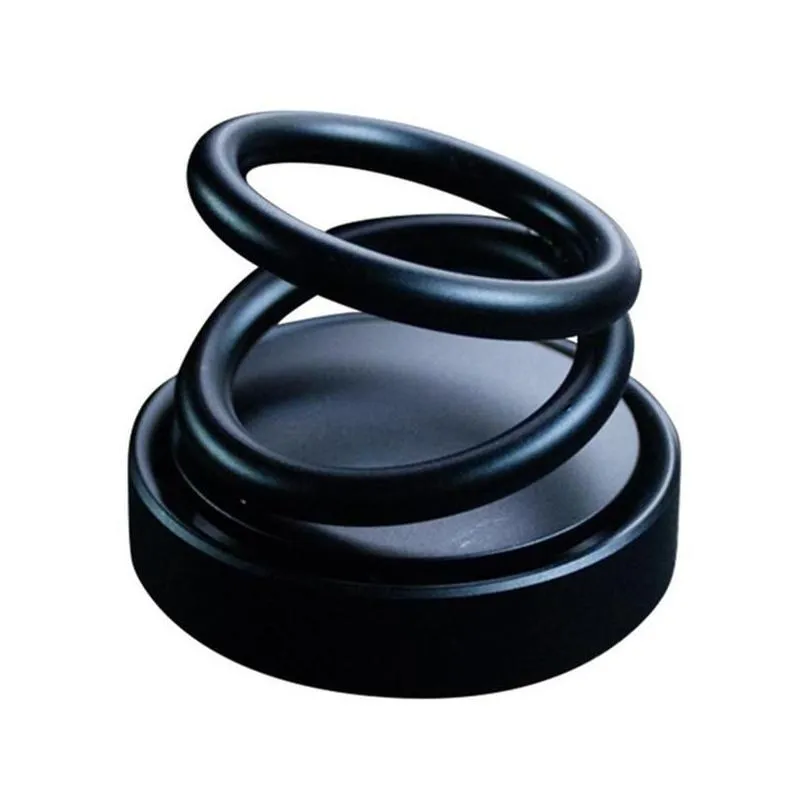  creative double ring rotating perfume car air freshener rotating saucer aromatherapy car working family home perfume