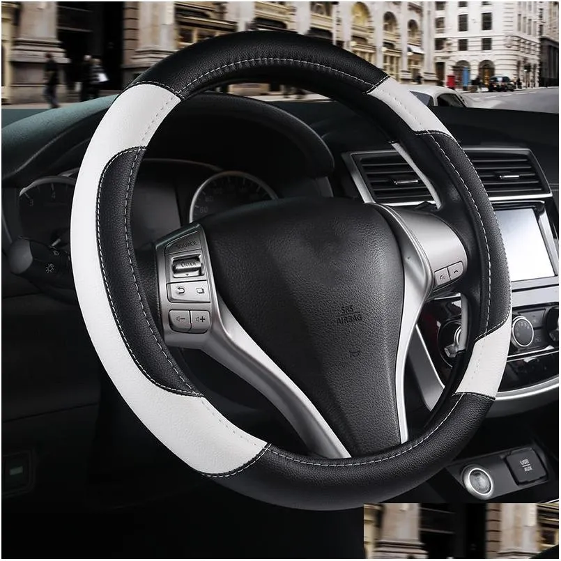 motocovers car steering wheel covers protective antislip suede steering wheel cover universal warm car interior accessories 38cm