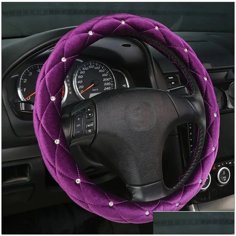 motocovers car steering wheel covers protective antislip suede steering wheel cover universal warm fashion car interior accessories