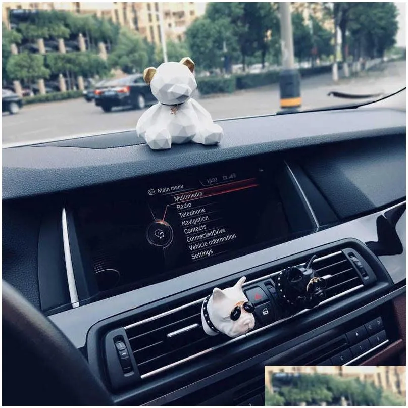 bulldog air freshener perfume automobile interior perfume clip fragrance decoration bull dog ornaments car accessories 1006