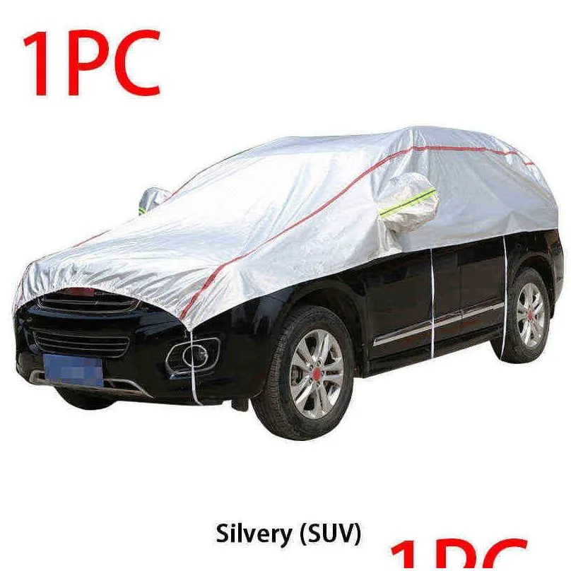 car covers half car cover for suv waterproof snow with reflective stripe oxford sun rain snow protection cover universal for sedan