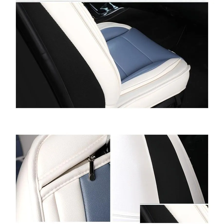 universal fit car accessories interior car seat covers full set for sedan pu leather adjuatable seats covers for suv 5 pieces seat
