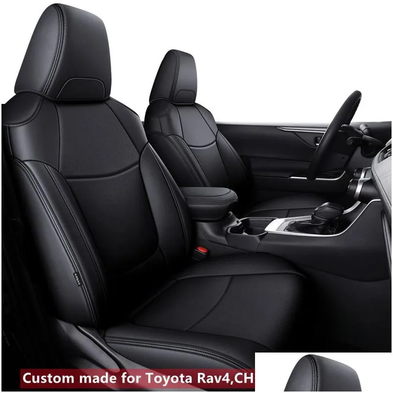 custom fit car accessories seat covers for 5 seats full set top quality leather specific for  rav4 corolla chr camry 90% 5 seats cars tell your car