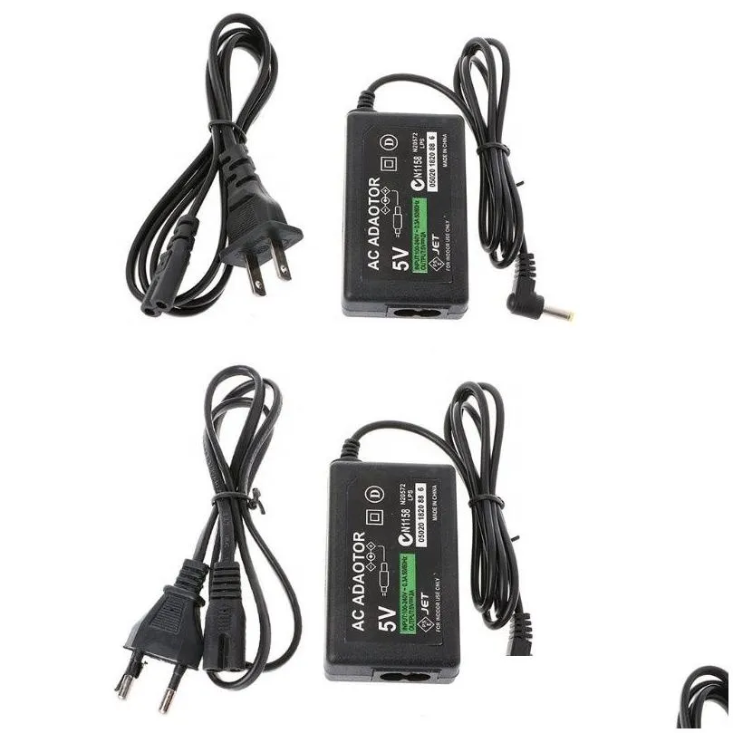 eu/us plug 5v home wall  power supply ac adapter for sony playstation portable psp 1000 2000 3000 charging cable cord