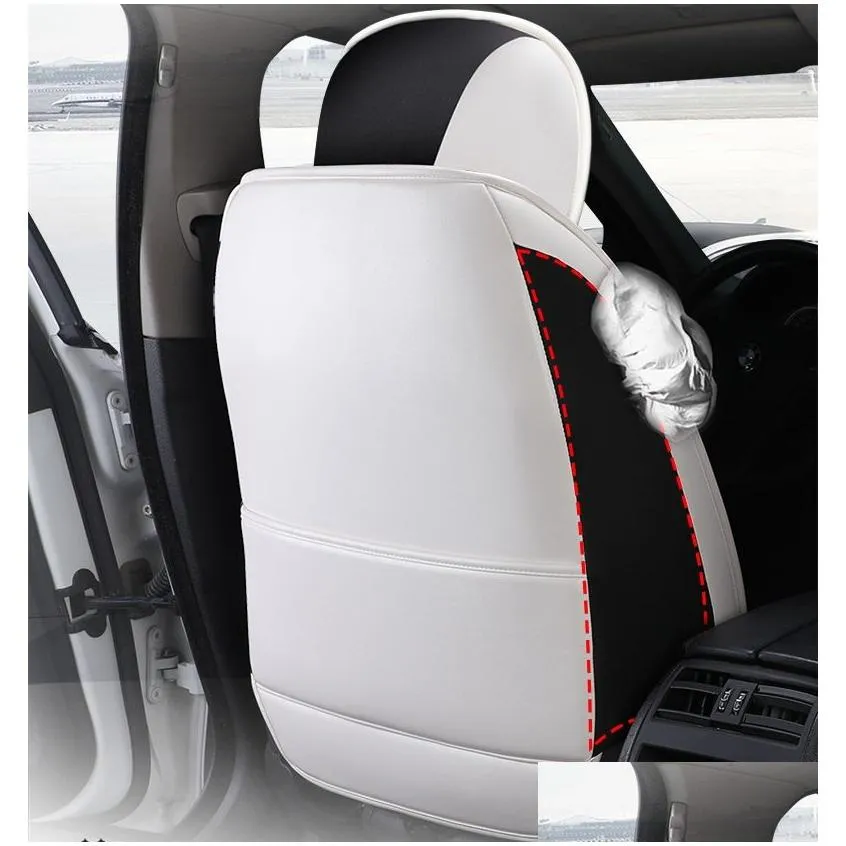 universal fit car accessories interior car seat covers full set for sedan pu leather adjuatable seats covers for suv 5 pieces seat