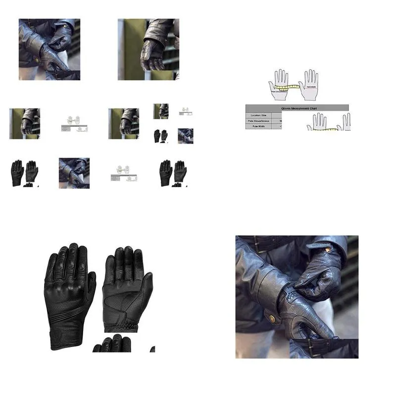 genuine leather black gloves motorcycle atv cycling riding racing summer gloves