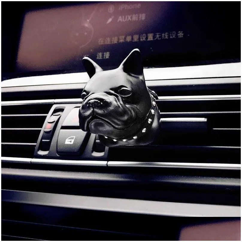 bulldog air freshener perfume automobile interior perfume clip fragrance decoration bull dog ornaments car accessories 1006