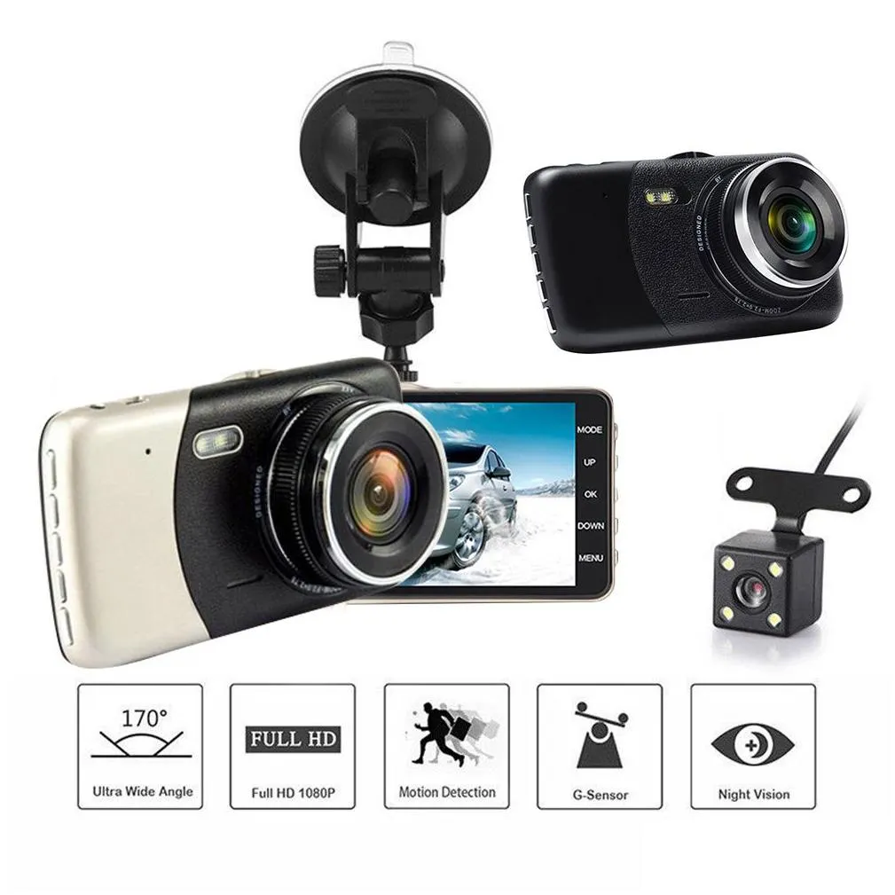 4 inch ips hd 1080p car driving recorder vehicle camera car dvr driving recorder dashcam night vision g sensor support russian