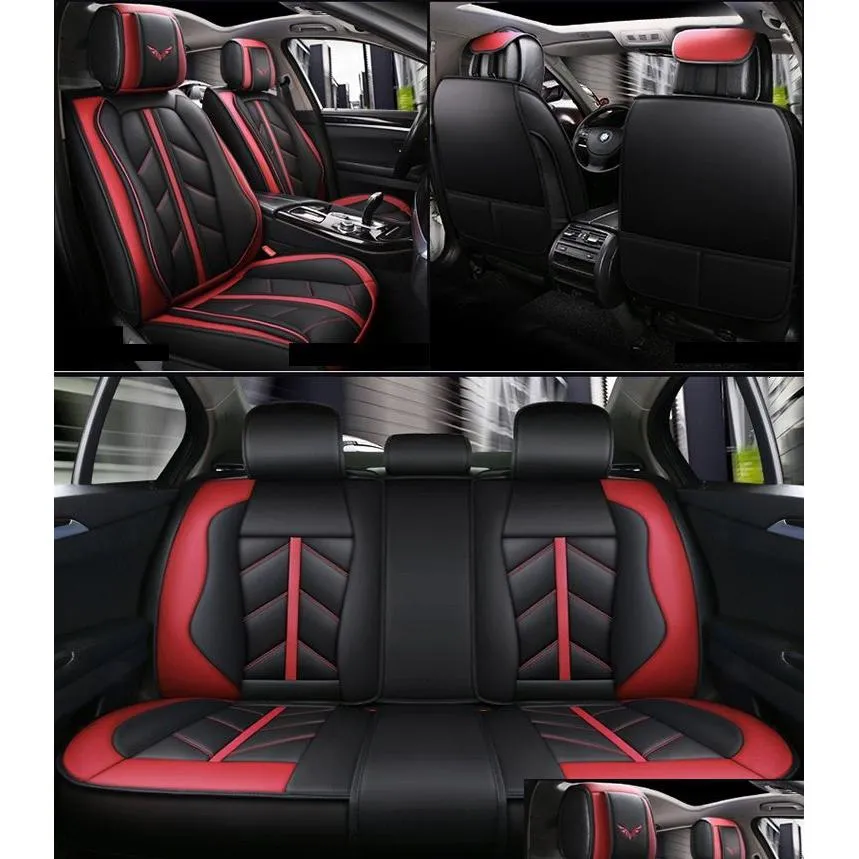 universal fit car accessories interior car seat covers set for sedan pu leather full surround design adjustable seats covers for suv