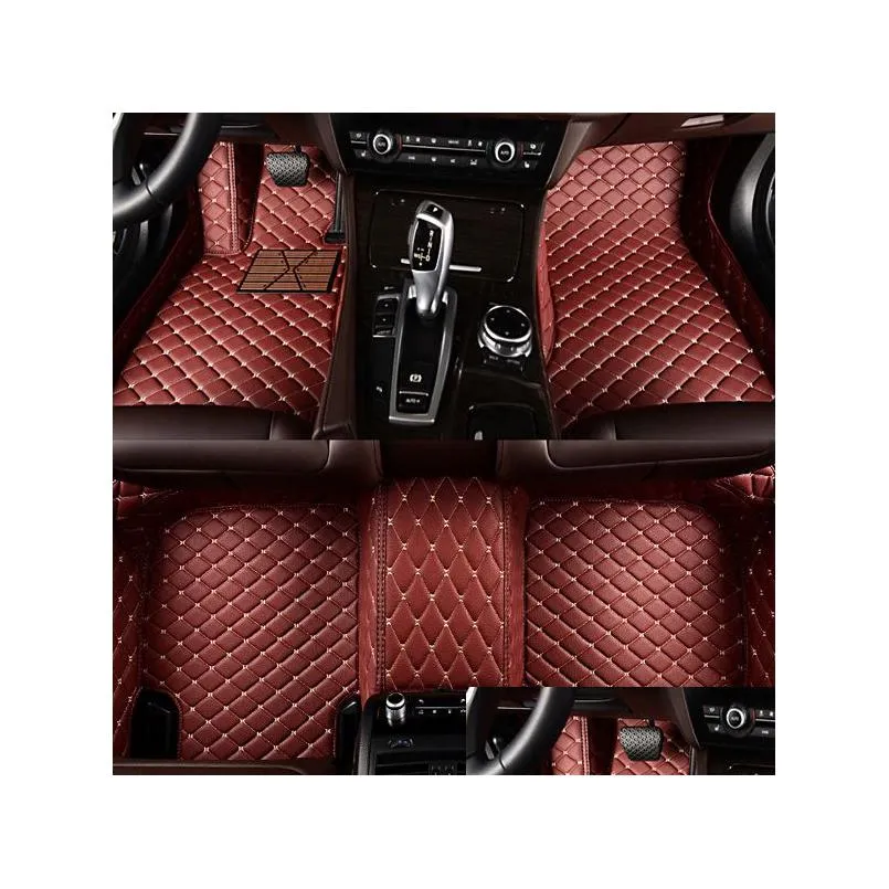 custom fit car floor mats specific waterproof pu leather with eco friendly material for vast of car model interior accossory for