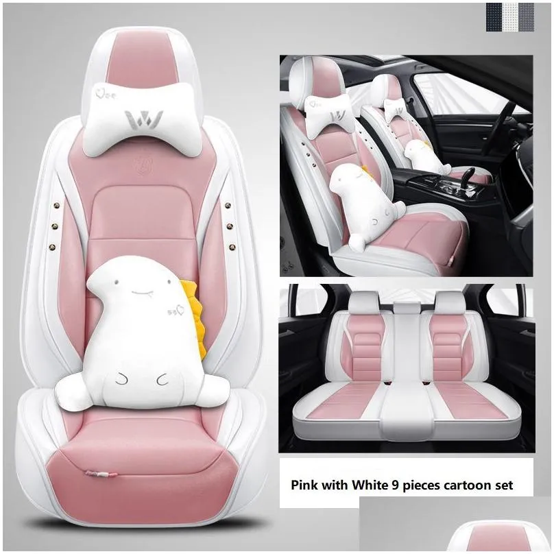 car accessory seat cover for sedan suv durable high quality leather universal five seats set cushion mats including front and back covers fashionable multi