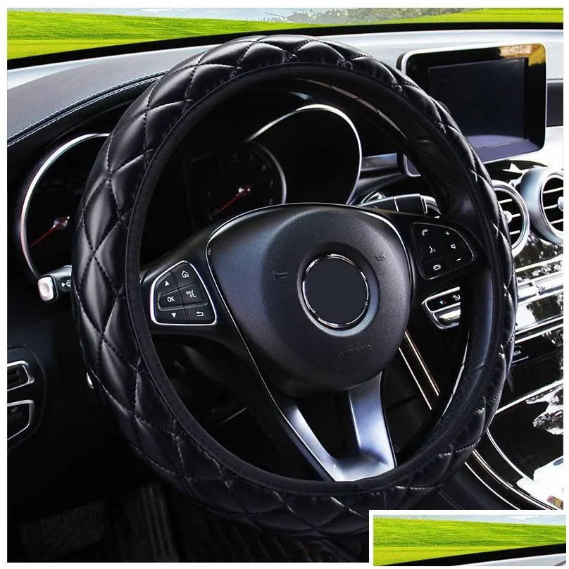 car steering wheel cover diamondstudded crown soft leather auto steeringwheel cover steering covers suitable car accessories