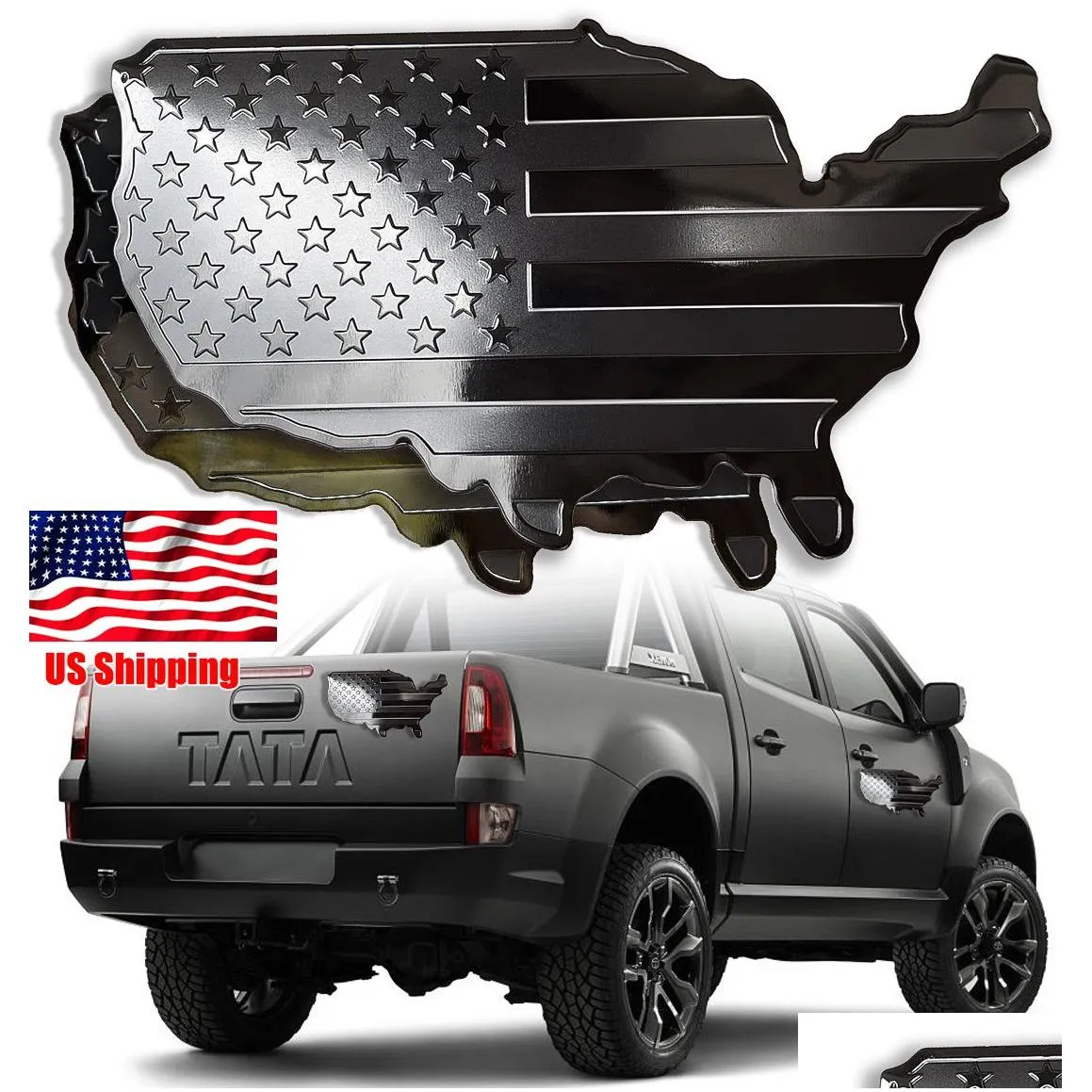 2pcs lets go brandon edition car stickers fjb american flag metal emblems 3d letters decal bumper