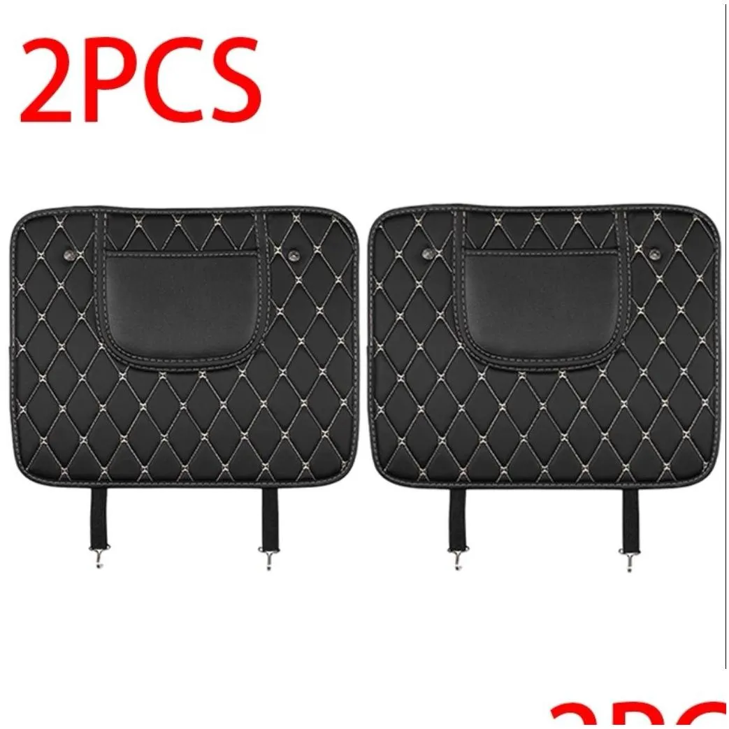autocovers interior accessories pu leather car antikick mats auto seat back protector cover car back seat organizer with storage