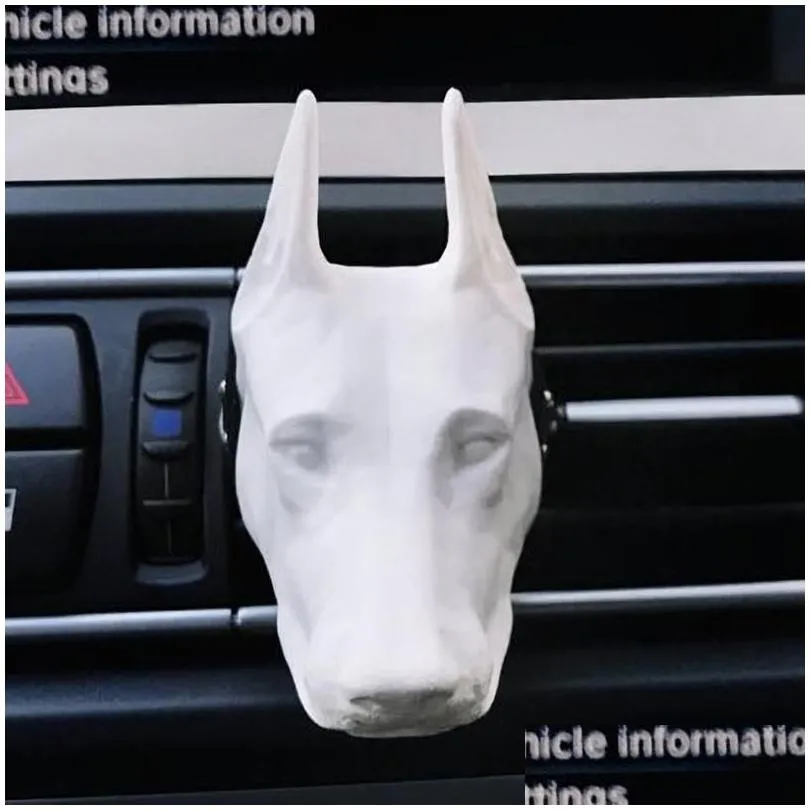 car air freshener doberman dog fragrance accessories automobile interior perfume for auto outlet clip decoration lasting
