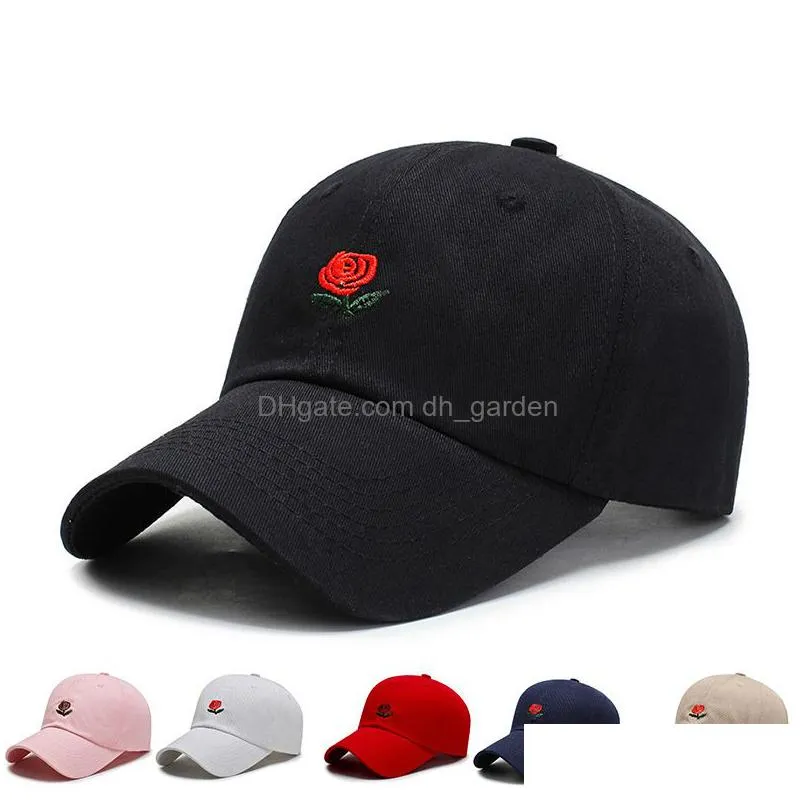 man embroidered flower denim caps fashion topee dad hats baseball friends hip hop cap beach hat summer women