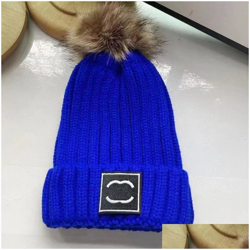 fashion men women designer classic hat plaid knitted hat winter beani