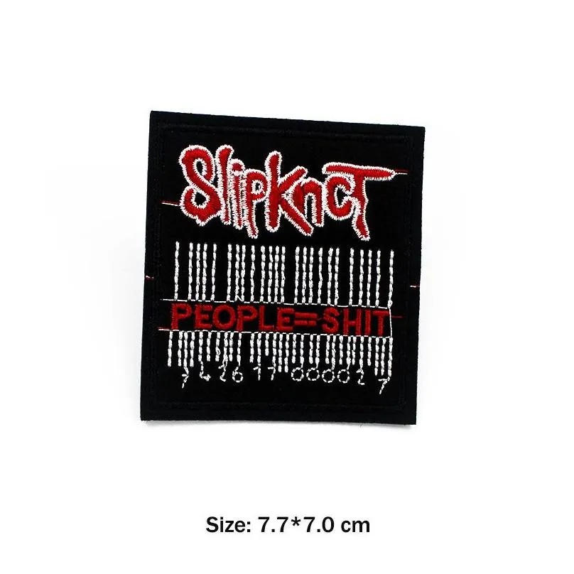  customes mixed ironing clothes band rock music badges punk embroidered stickers for jacket jeans diy