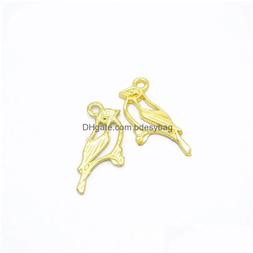 300 pcs /lot hollow out 26x15mm bird charms pendant antique silver antique bronze gold for option