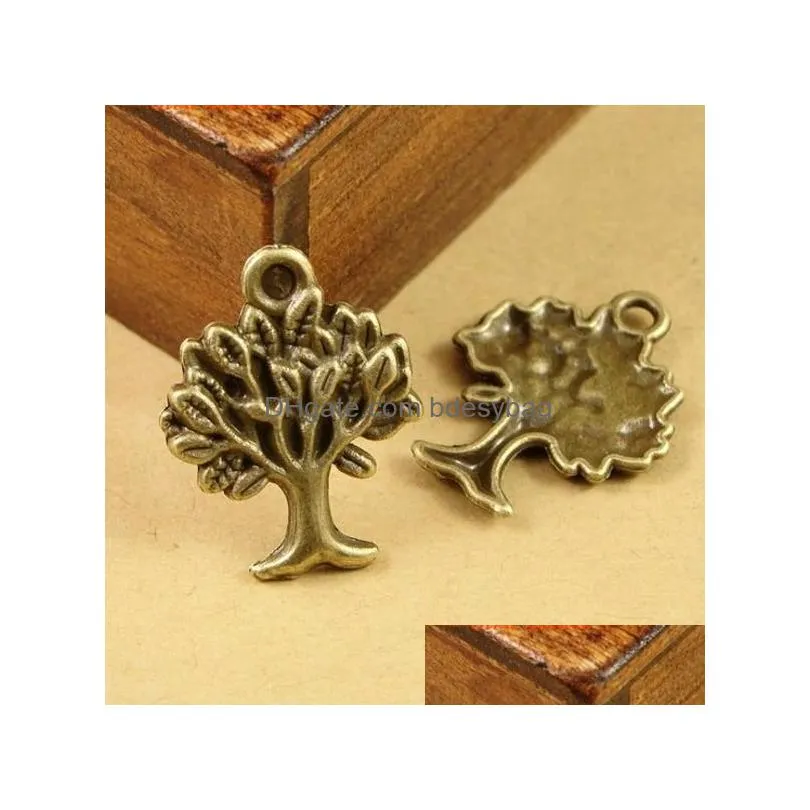 300 pcs charms life tree 22x17mm antique making pendant fit vintage tibetan silver fashion gold diy bracelet necklace