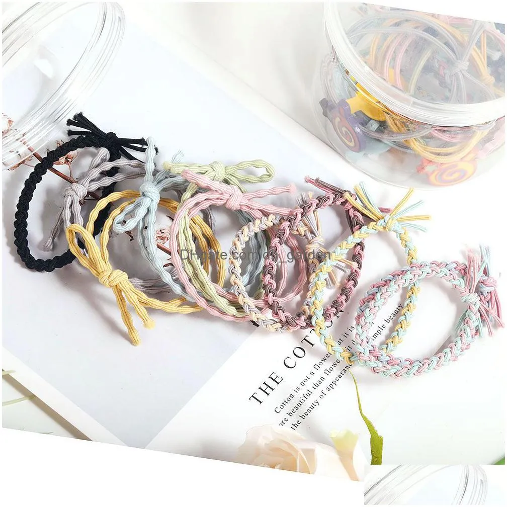 2020 new crystal pearl cute rabbit charm rubber band for women girl ins style hair band hair rope high elasticity with hair rope storage
