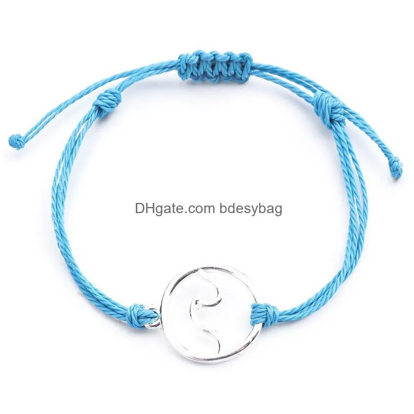 new design 8 color rope wave bracelet set charm silver goldplated wave bracelets anklet women jewelry summer accessories gifts