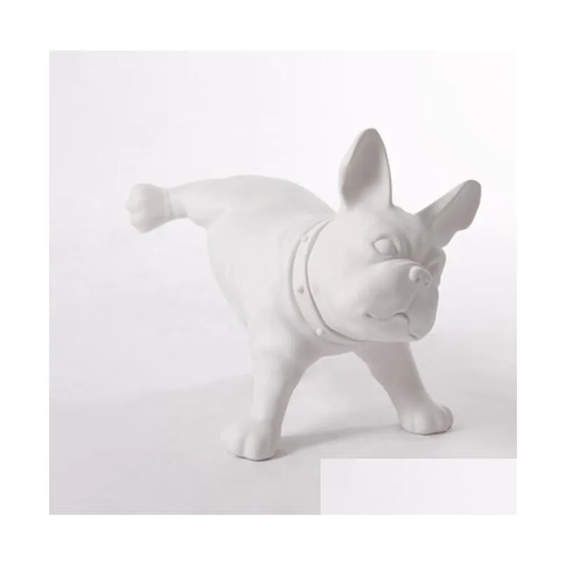 resin french bulldog dog figurine vintage home decor crafts room decoration objects living room dog ornament resin animal statue