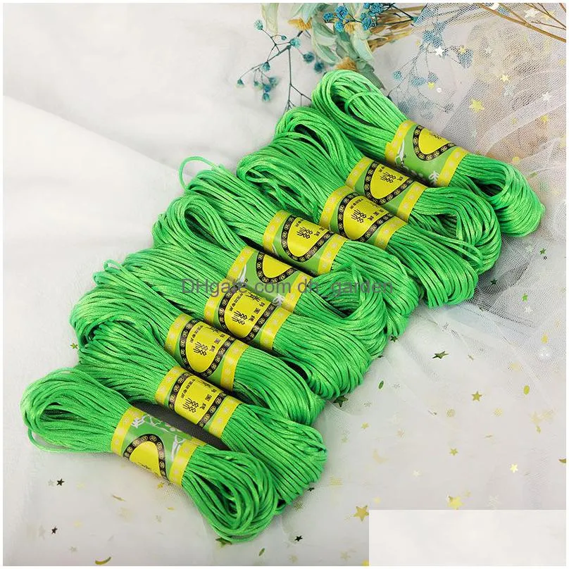 20 meter 1mm diy polyester thread for handmade bracelet necklace multicolor chinese knot thread polyester stitching thread