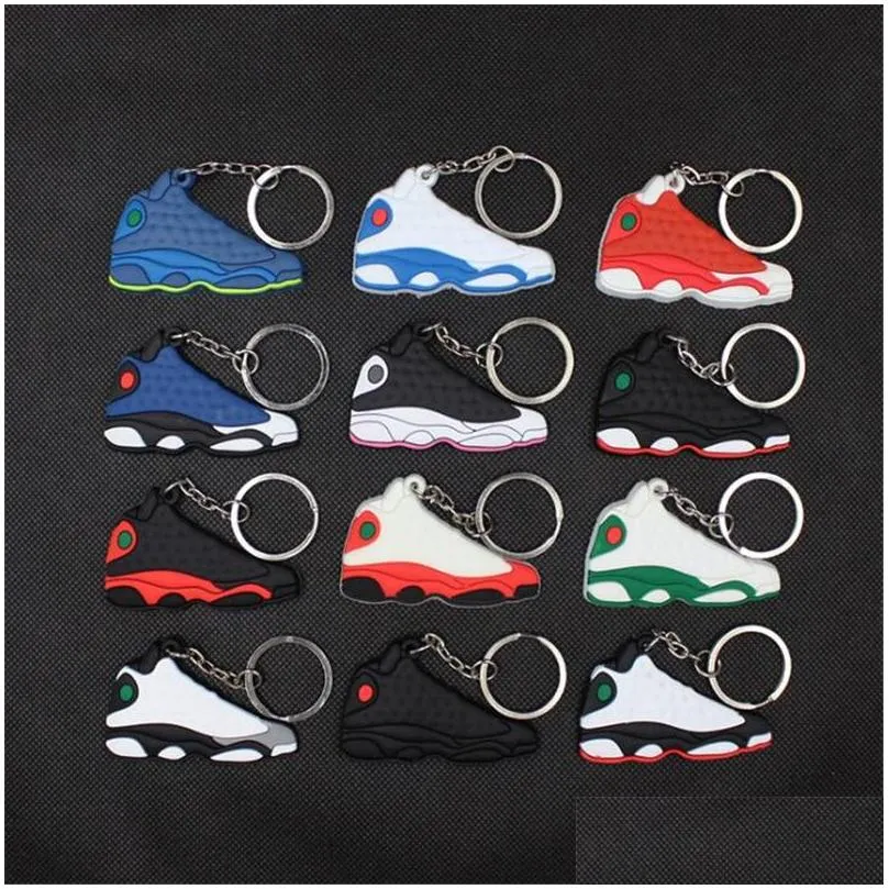 mini silicone sneaker keychain woman men kids key ring gift designer shoes keychains handbag key chain basketball shoes key holder