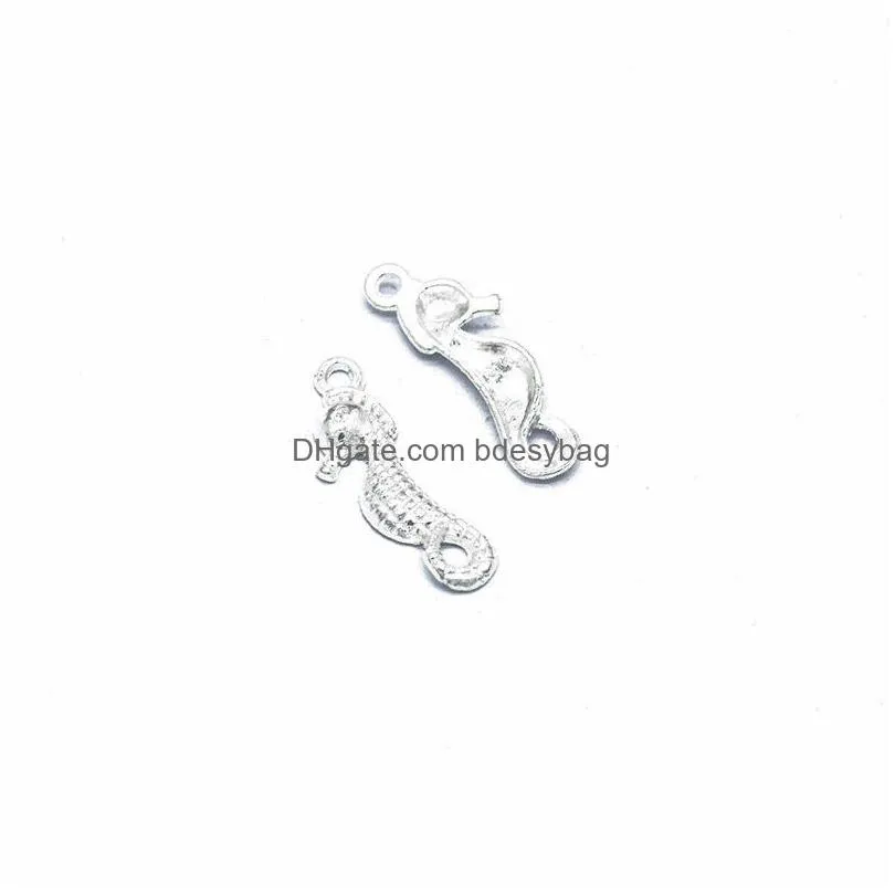 bulk 500 pcs /lot sea horse charm pendants 23x8mm 4 colors good for diy craft jewelry making