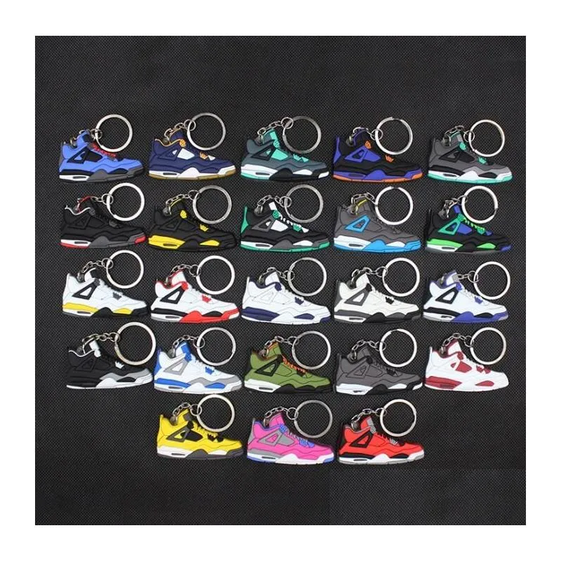 mini silicone sneaker keychain woman men kids key ring gift designer shoes keychains handbag key chain basketball shoes key holder