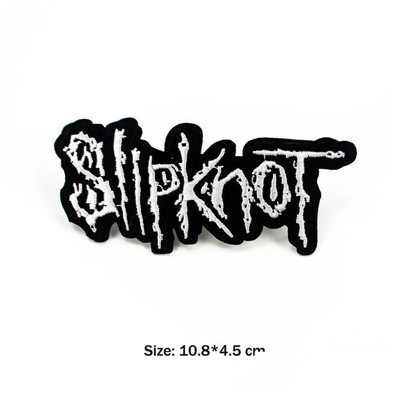  customes mixed ironing clothes band rock music badges punk embroidered stickers for jacket jeans diy