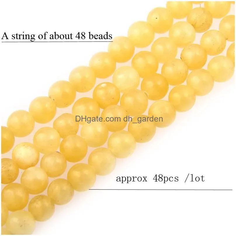 new 8mm yellow beads round smooth 8mm brown tiger eye loose bead for bracelets diy jewelry making wholesale shipping