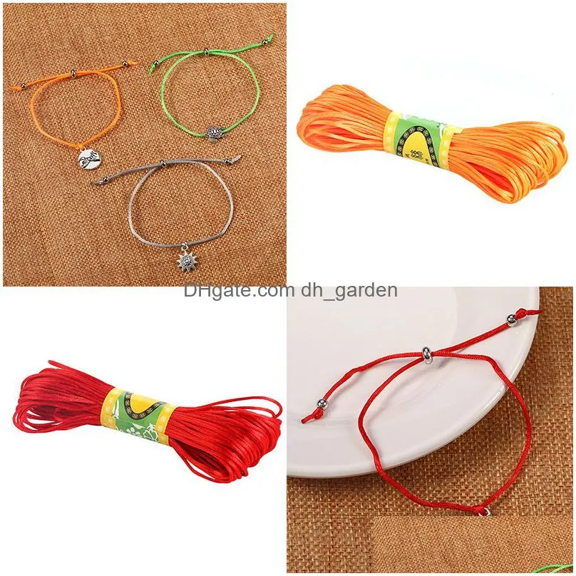 20 meter 1mm diy polyester thread for handmade bracelet necklace multicolor chinese knot thread polyester stitching thread