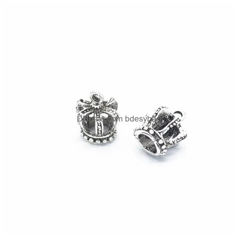 bulk lot 200 pcs crown charms pendant 3d with outstanding detail 15x13mm good for diy craft