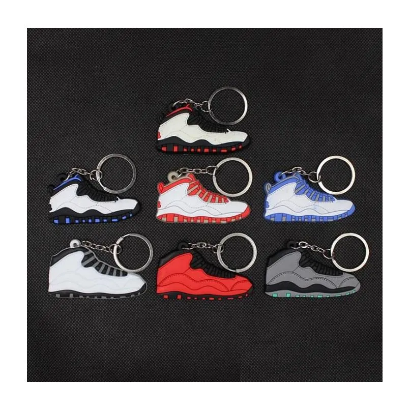 mini silicone sneaker keychain woman men kids key ring gift designer shoes keychains handbag key chain basketball shoes key holder
