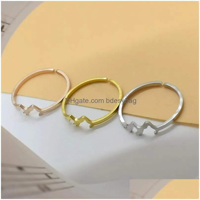 fashion tiny mountain ring open cuff rings for women girls birthday gifts adjustable rock climbing jewelry