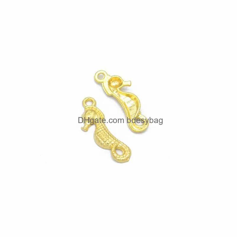 bulk 500 pcs /lot sea horse charm pendants 23x8mm 4 colors good for diy craft jewelry making