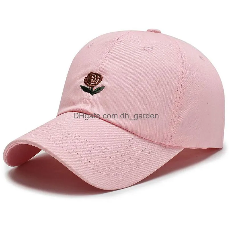 man embroidered flower denim caps fashion topee dad hats baseball friends hip hop cap beach hat summer women