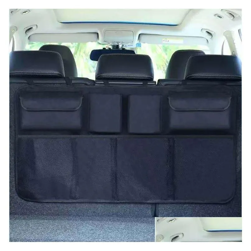 car interior accessories auto storage organizer trunk bag universal large capacity backseat cargo mesh holder pocket