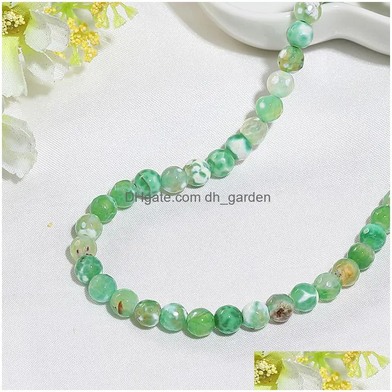 new fashion agate stone loose beads pick size 6mm high quality strand bead geometric natural stone charms handmade diy stretch